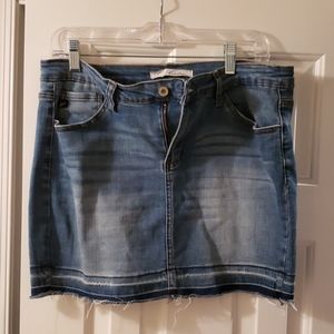 Mini denim skirt